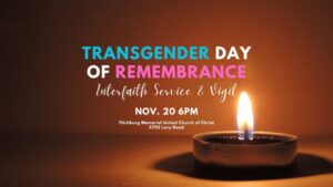 Transgender Day of Remembrance Interfaith Service @ Fitchburg Memorial United Church of Christ