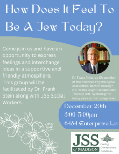 Jewish Community Support Group @ Jewish Social Services